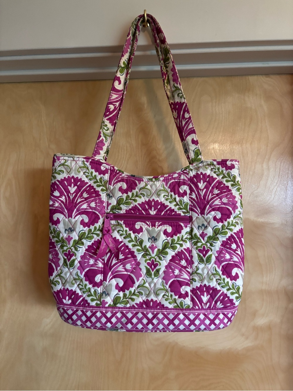 Vera Bradley “Plum Petals” Quilted Tote Bag - Retired Pattern